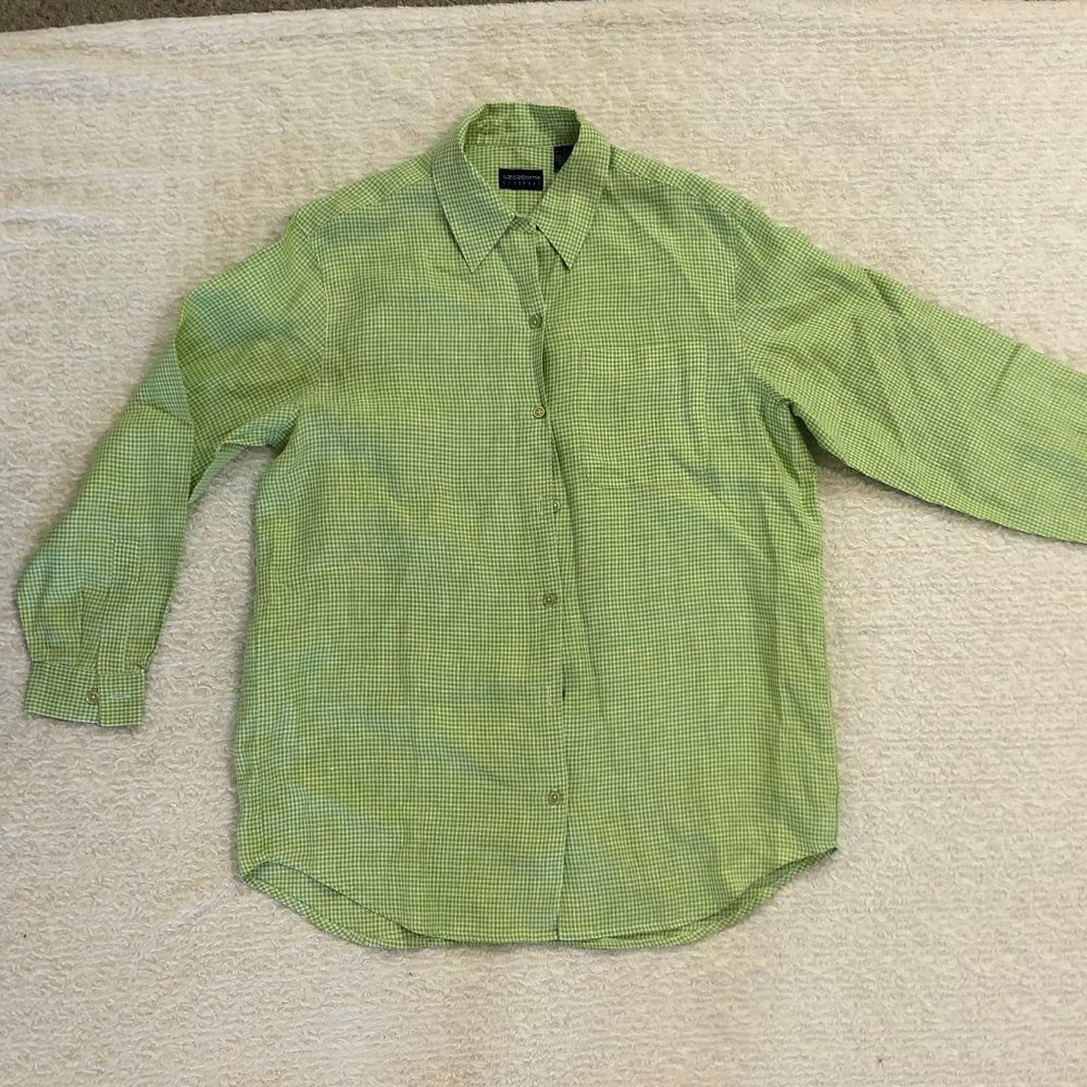 Liz Claiborne, Men’s Dress Shirt, Green, Size Large
